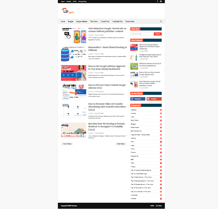 Fastest Loading Blogger Mobile Friendly Templates