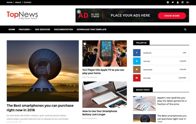 Fastest Loading Blogger Mobile Friendly Templates