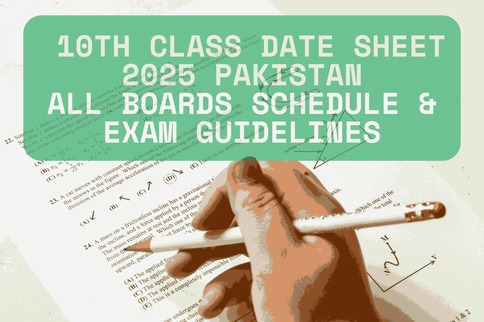 10th Class Date Sheet 2025 Pakistan – All Boards Schedule & Exam Guidelines